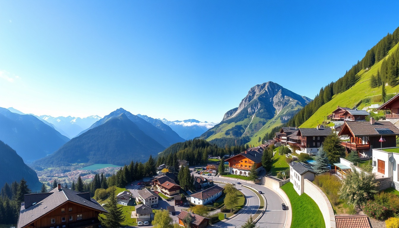Oplev Kitzbühel: En Storslået 4K HDR Virtuel Gåtur i Østrigs Alper