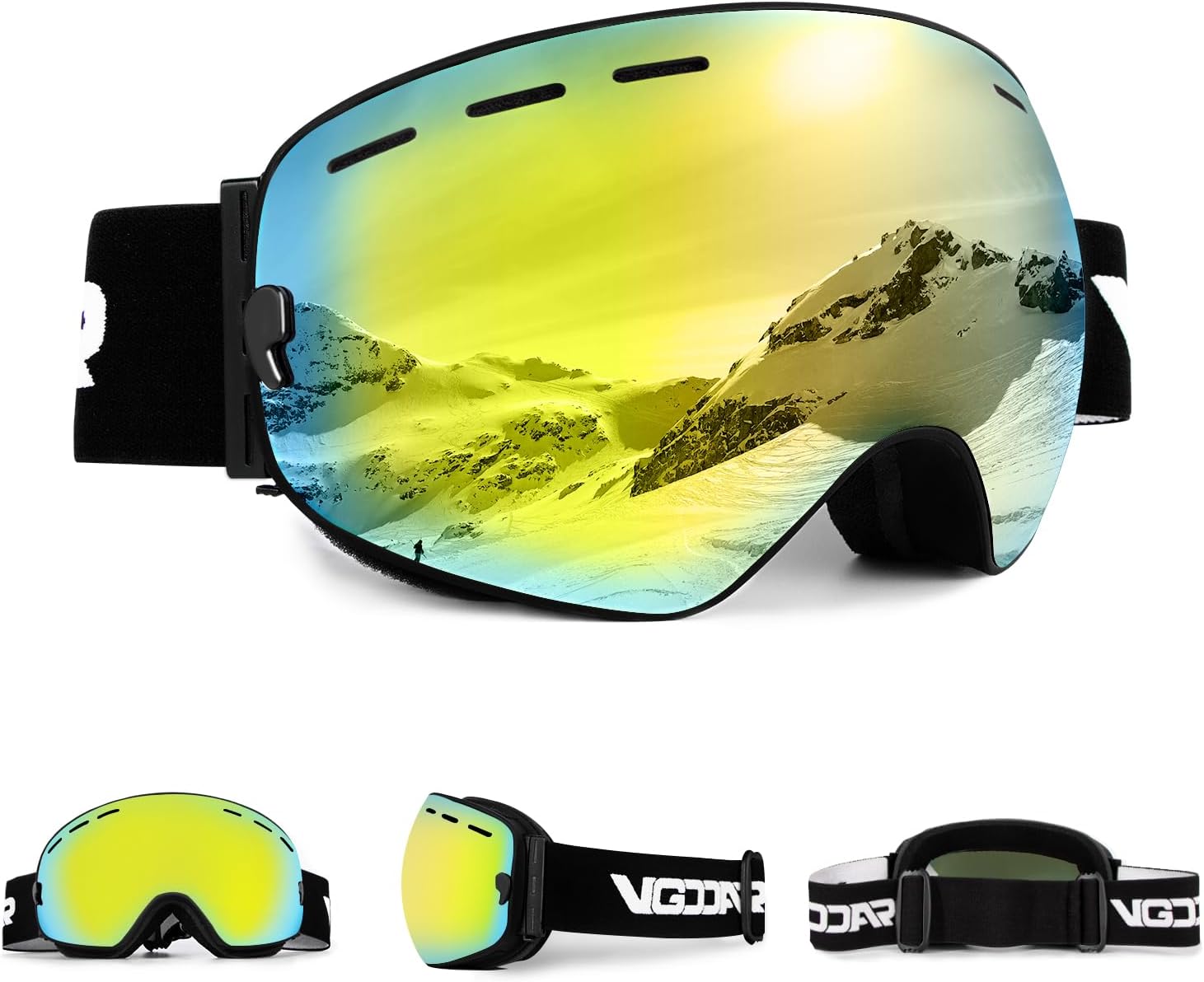 Oplev Klarhed på Pisterne: Vgooar Randløs OTG Skibrille med Anti-Fog og UV400 Beskyttelse